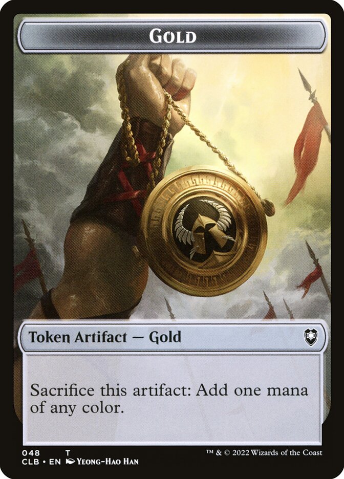 Gold // Dragon (033) Double-Sided Token (CLB-48 // 33)