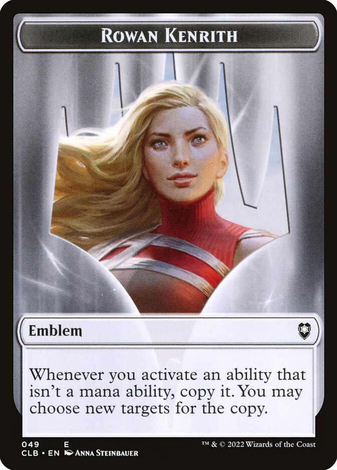 Emblem - Rowan Kenrith // Copy Double-Sided Token (CLB-49 // 19)
