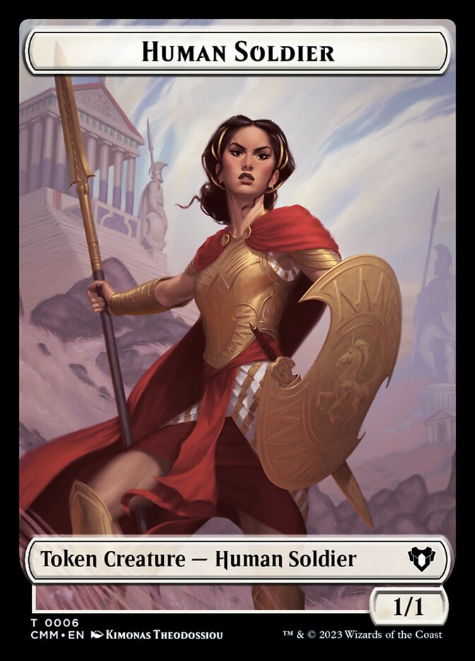 Human Soldier // Cat (0005) Double-Sided Token (CMM-6 // 5) (Foil)