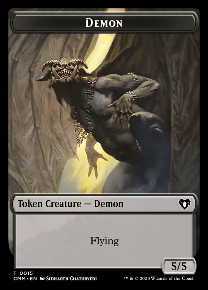 Treasure // Demon Double-Sided Token (CMM-48 // 15) (Foil)