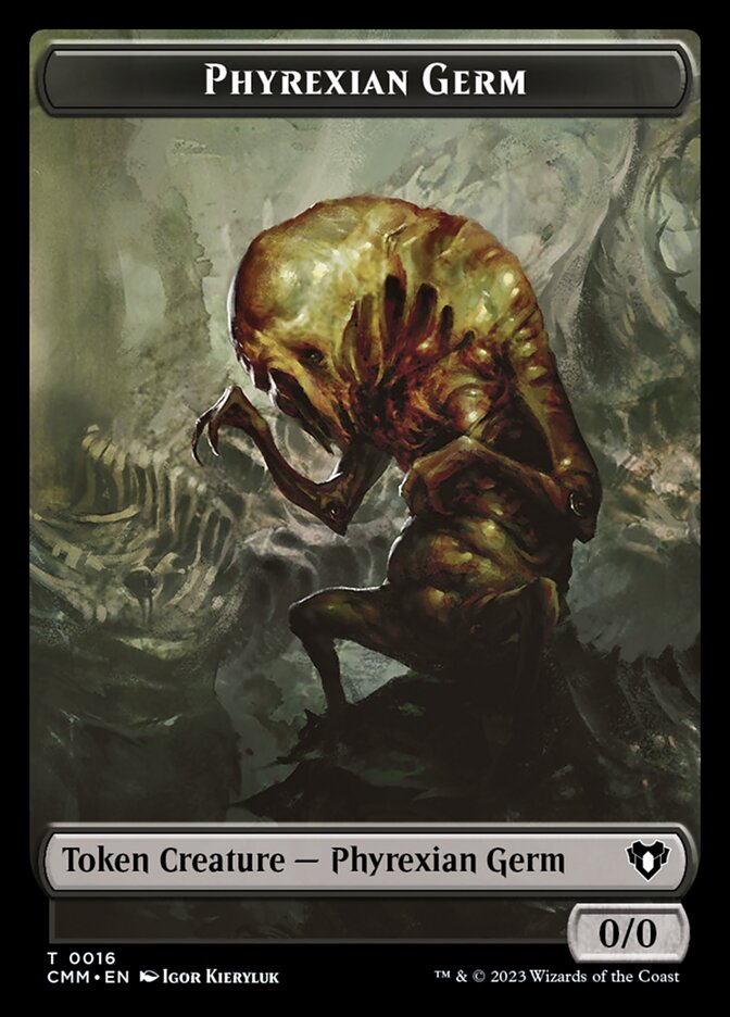 Elemental (0024) // Phyrexian Germ Double-Sided Token (CMM-24 // 16)