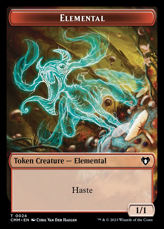Elemental (0024) // Phyrexian Germ Double-Sided Token (CMM-24 // 16)