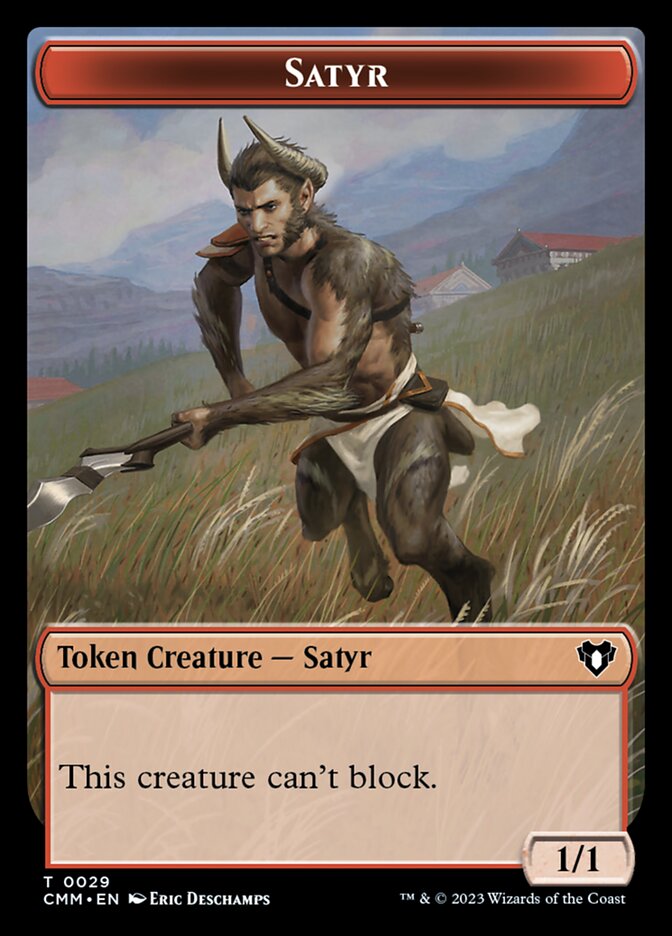 Eldrazi Spawn // Satyr Double-Sided Token (CMM-3 // 29)