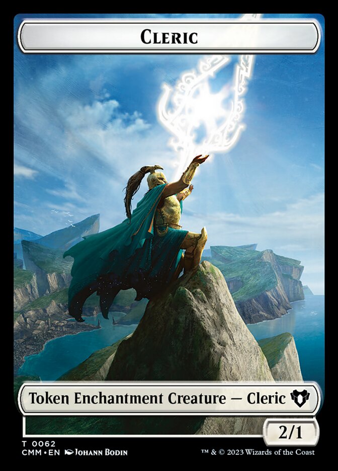 Elf Warrior // Cleric Double-Sided Token (CMM-72 // 62)