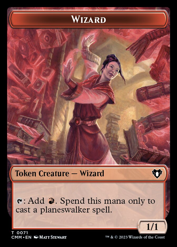 Emblem - Narset of the Ancient Way // Wizard Double-Sided Token (CMM-81 // 71)