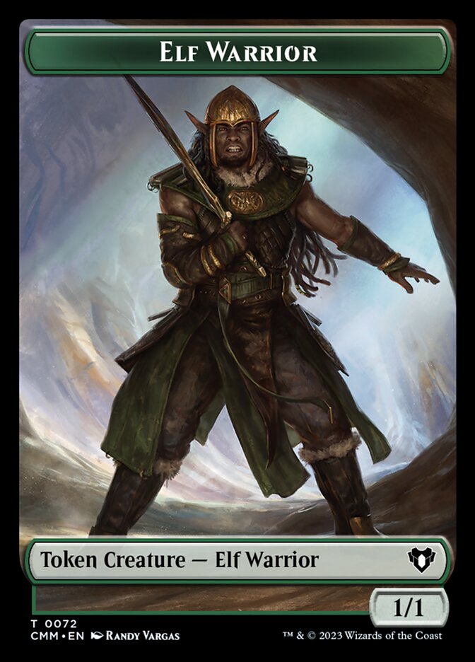 Elf Warrior // Cleric Double-Sided Token (CMM-72 // 62)