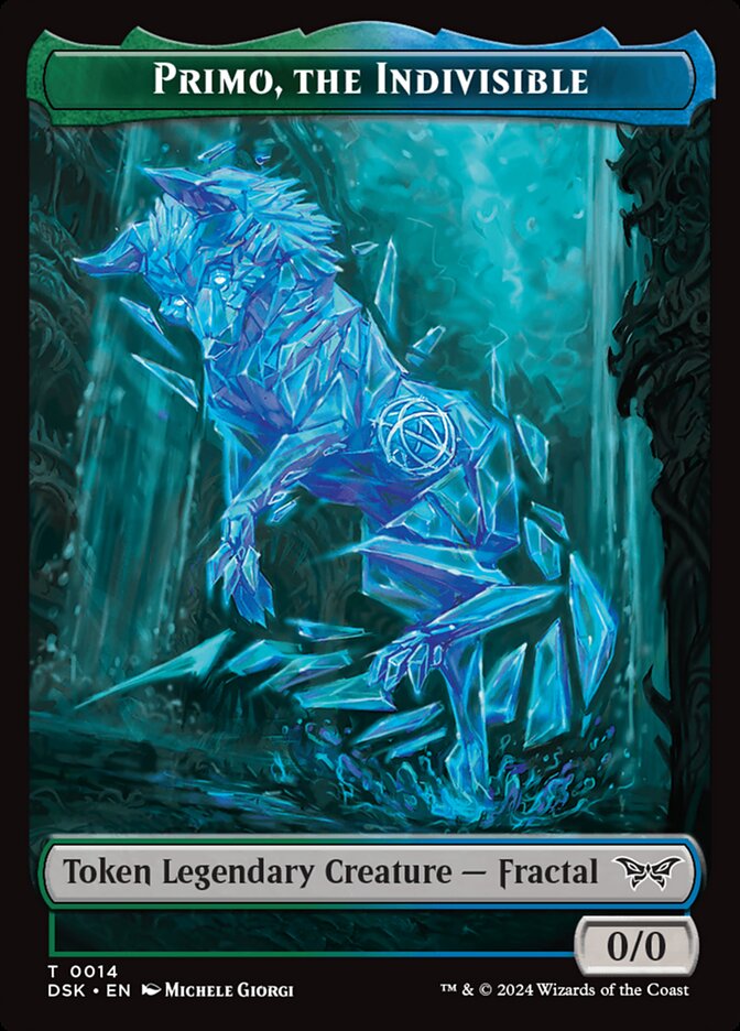 Primo, the Indivisible // Manifest Double-Sided Token (DSK-14 // 18) (Foil)