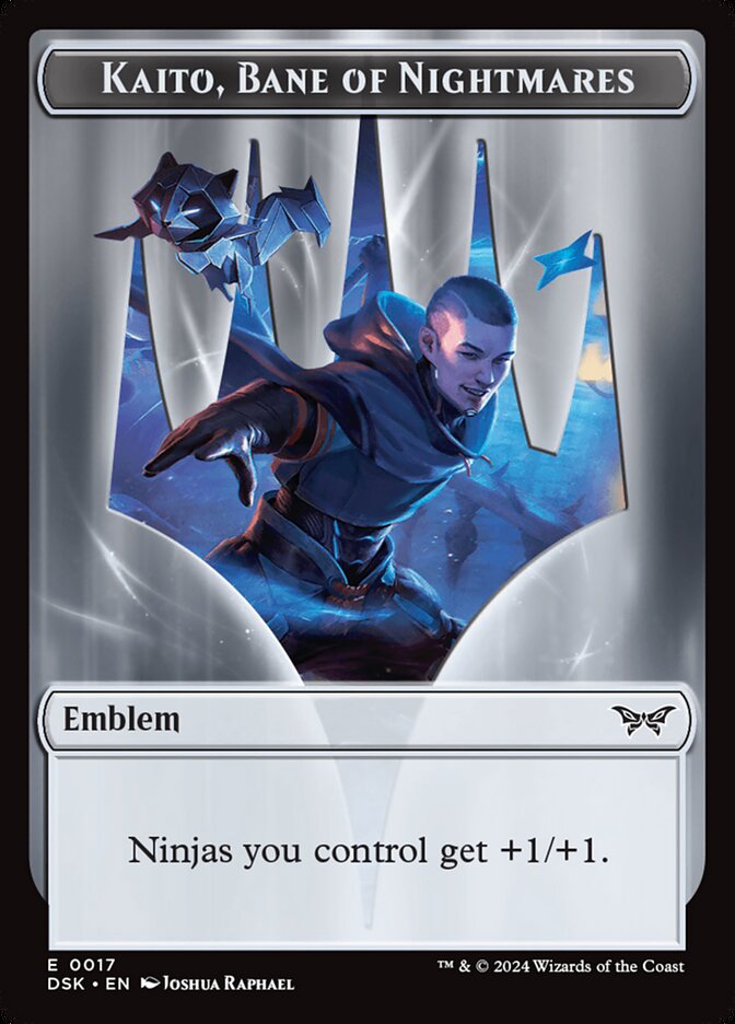 Emblem - Kaito, Bane of Nightmares // Gremlin Double-Sided Token (DSK-17 // 11) (Foil)