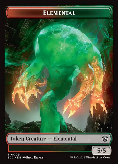 Elemental (0002) // Elemental (0009) Double-Sided Token (ECC-2 // 9) (Foil)