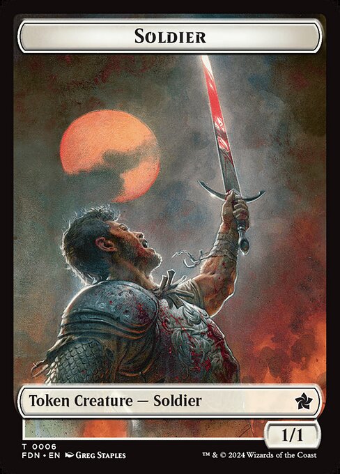 Rabbit // Soldier Double-Sided Token (FDN-5 // 6)
