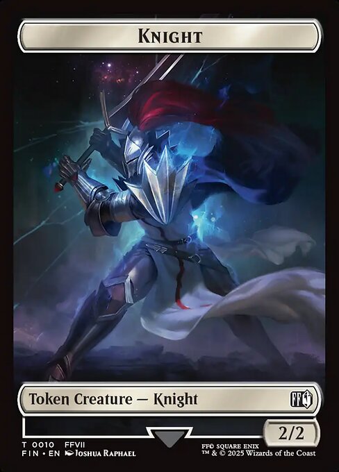 Hero (0003) // Knight Double-Sided Token (FIN-3 // 10) (Foil)