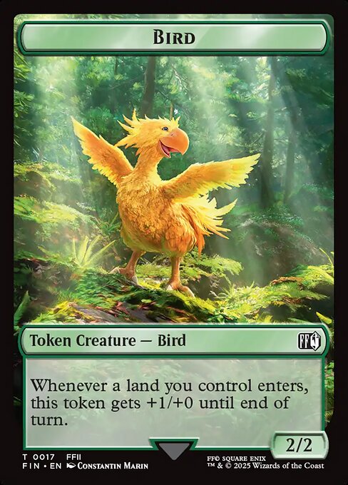 Hero (0008) // Bird (0017) Double-Sided Token (FIN-8 // 17) (Foil)