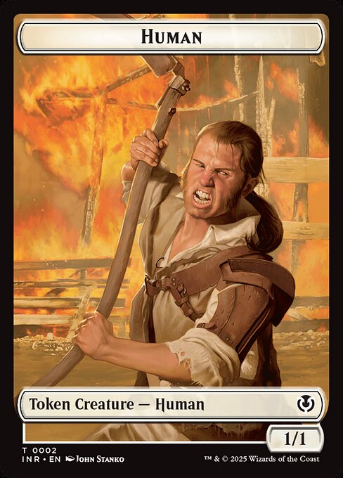 Spirit // Human (0002) Double-Sided Token (INR-2 // 4) (Foil)