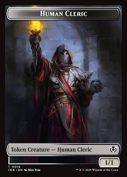 Demon // Human Cleric Double-Sided Token (INR-6 // 19) (Foil)