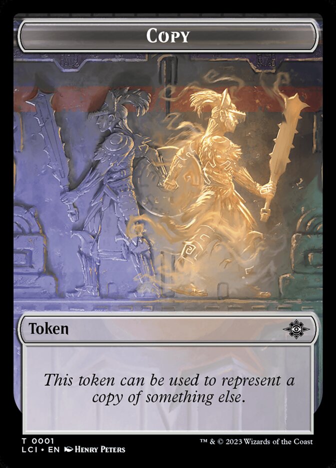 Copy // Dinosaur (0009) Double-Sided Token (LCI-1 // 9) (Foil)