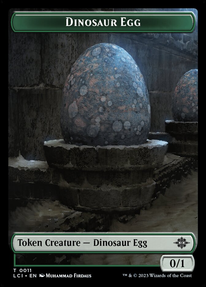 Dinosaur Egg // Dinosaur (0010) Double-Sided Token (LCI-11 // 10)