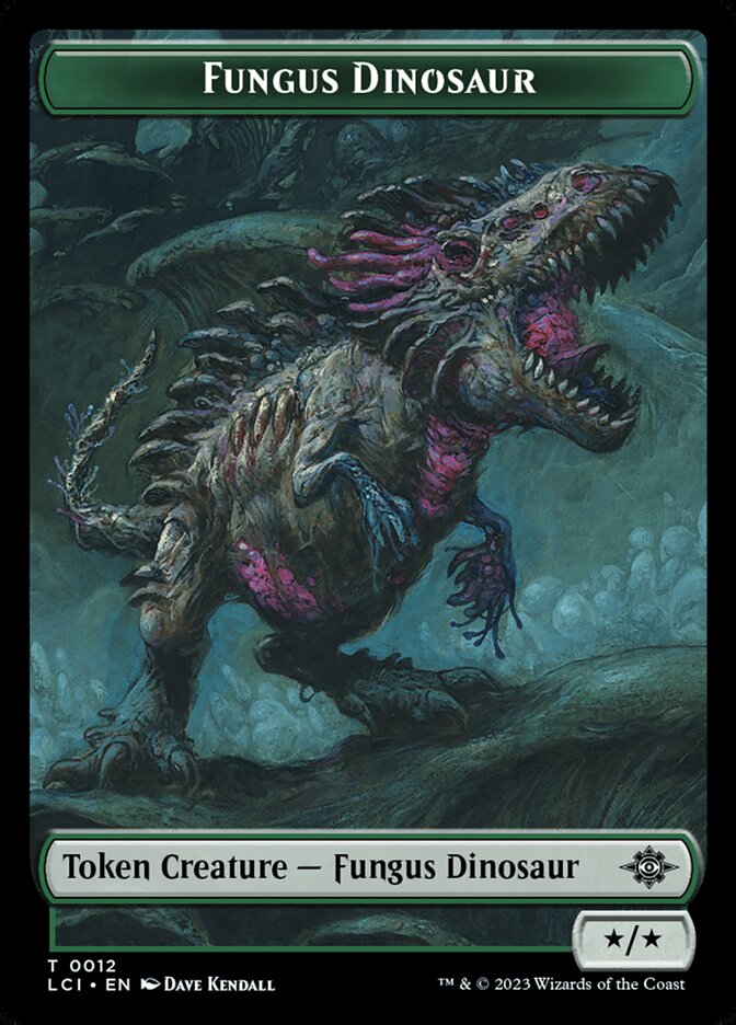 Fungus Dinosaur // Dinosaur (0001) Double-Sided Token (LCI-12 // 1) (Foil)