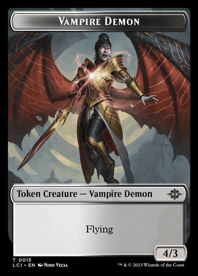 Gnome // Vampire Demon Double-Sided Token (LCI-16 // 15) (Foil)