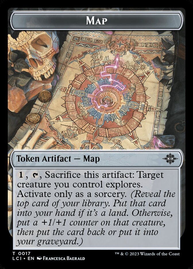 Map // Dinosaur (0009) Double-Sided Token (LCI-17 // 9) (Foil)