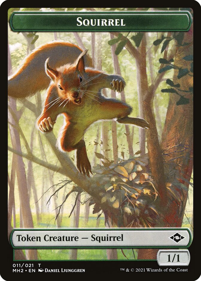Squirrel // Beast Double-Sided Token (MH2-11 // 9) (Foil)