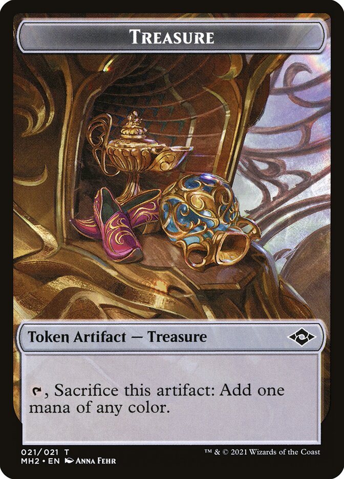Treasure (021) // Beast Double-Sided Token (MH2-21 // 9) (Foil)