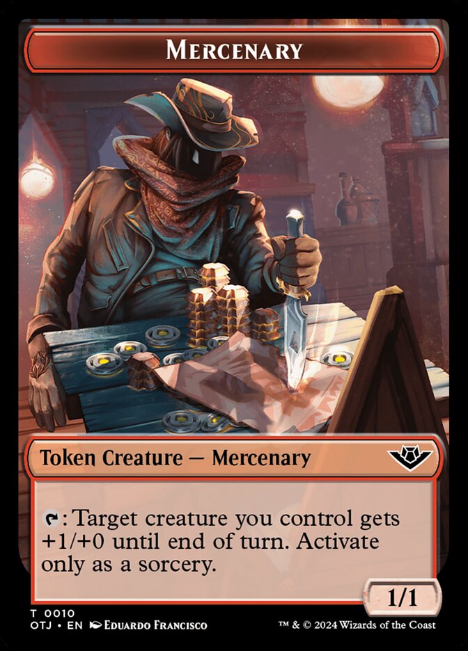Mercenary // Angel Double-Sided Token (OTJ-10 // 2) (Foil)