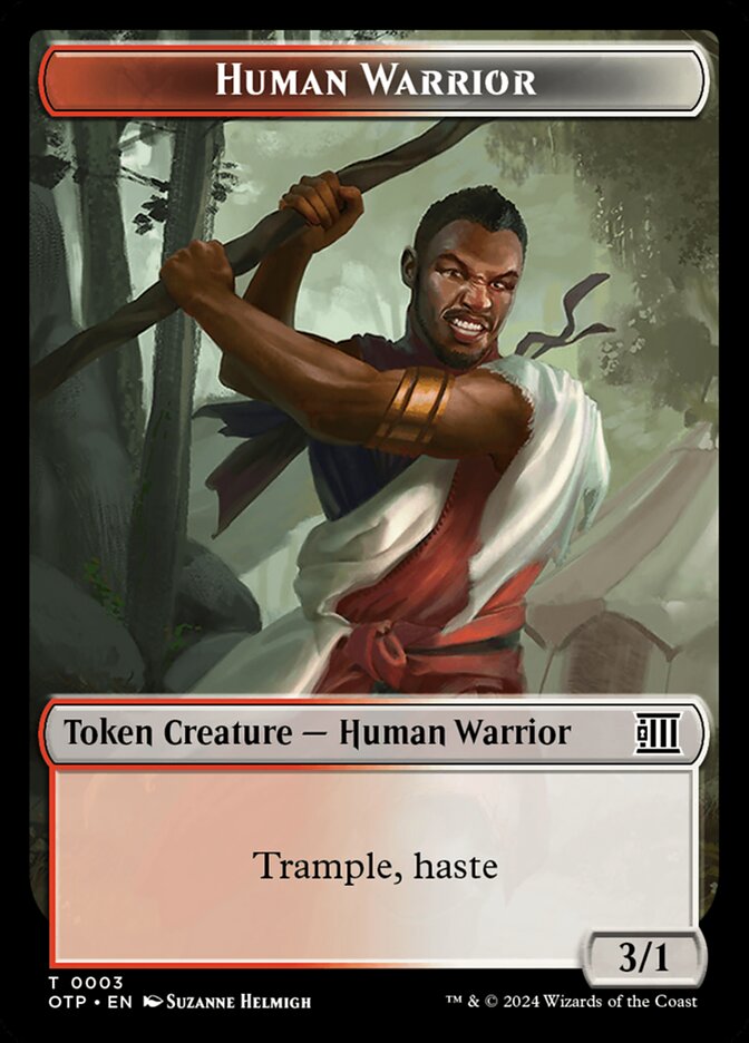 Mercenary // Human Warrior Double-Sided Token (OTJ-10 // 3) (Foil)