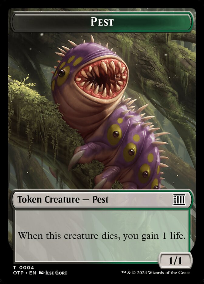 Mercenary // Pest Double-Sided Token (OTJ-10 // 4) (Foil)