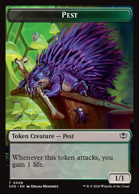 Fractal (0004) // Pest (0008) Double-Sided Token (SOS-4 // 8)