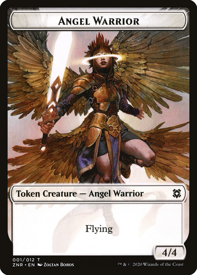 Angel Warrior // Hydra Double-Sided Token (ZNR-1 // 9) (Foil)