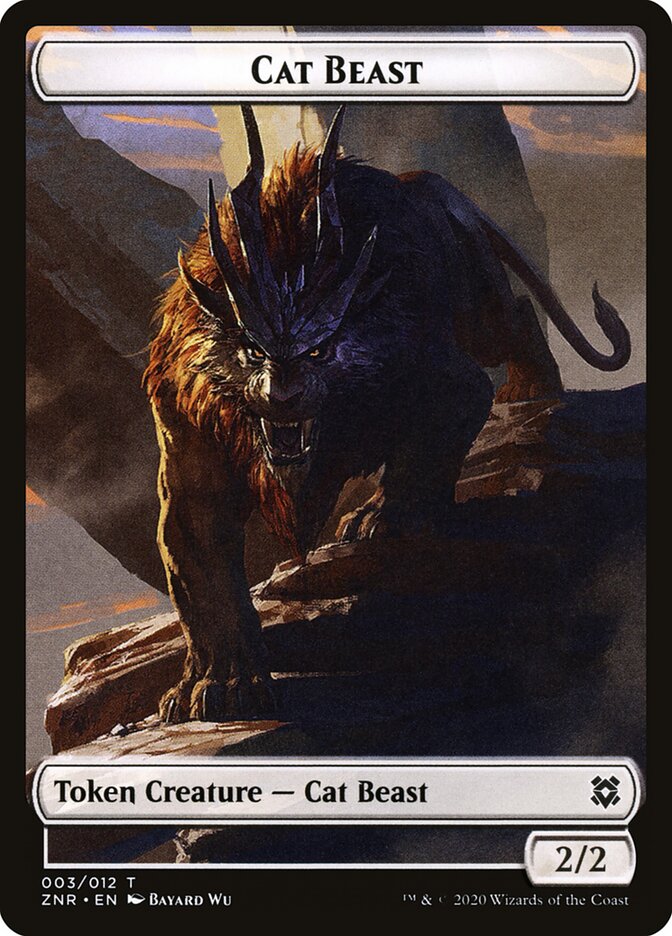 Cat Beast // Hydra Double-Sided Token (ZNR-3 // 9) (Foil)