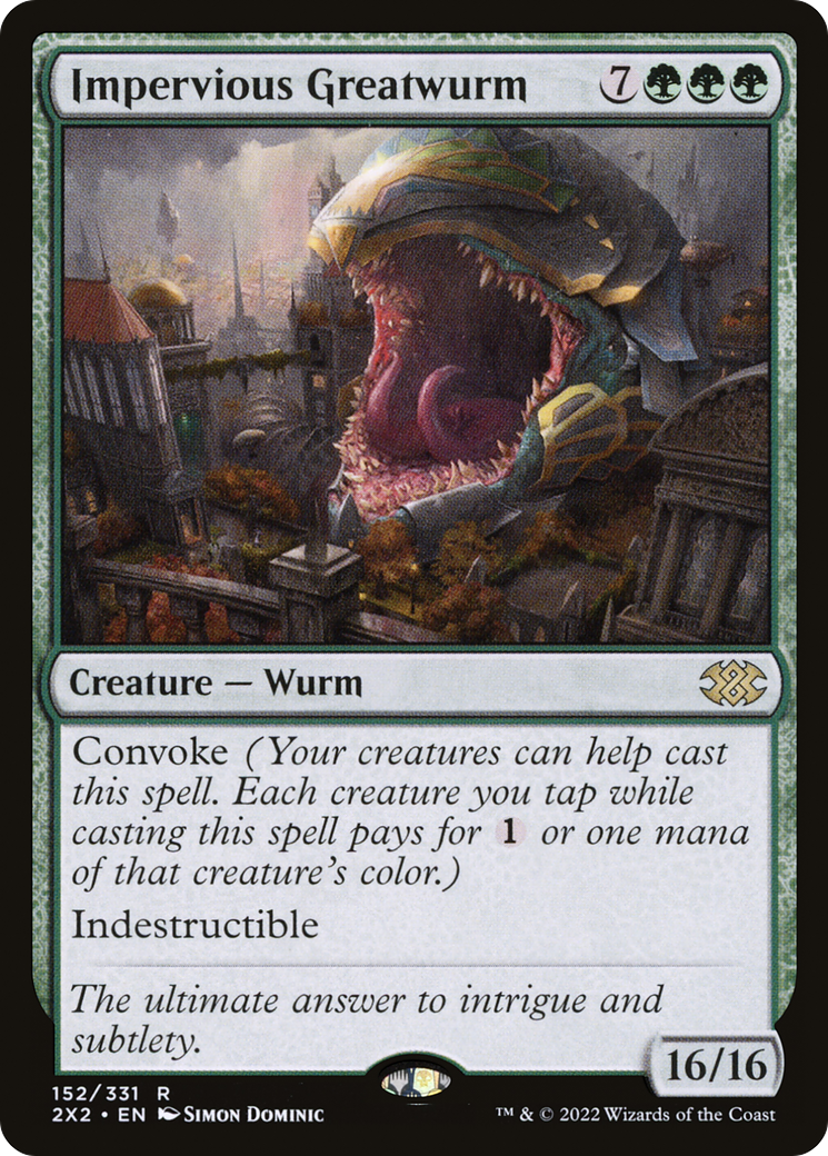 Impervious Greatwurm (2X2-152) (Foil)