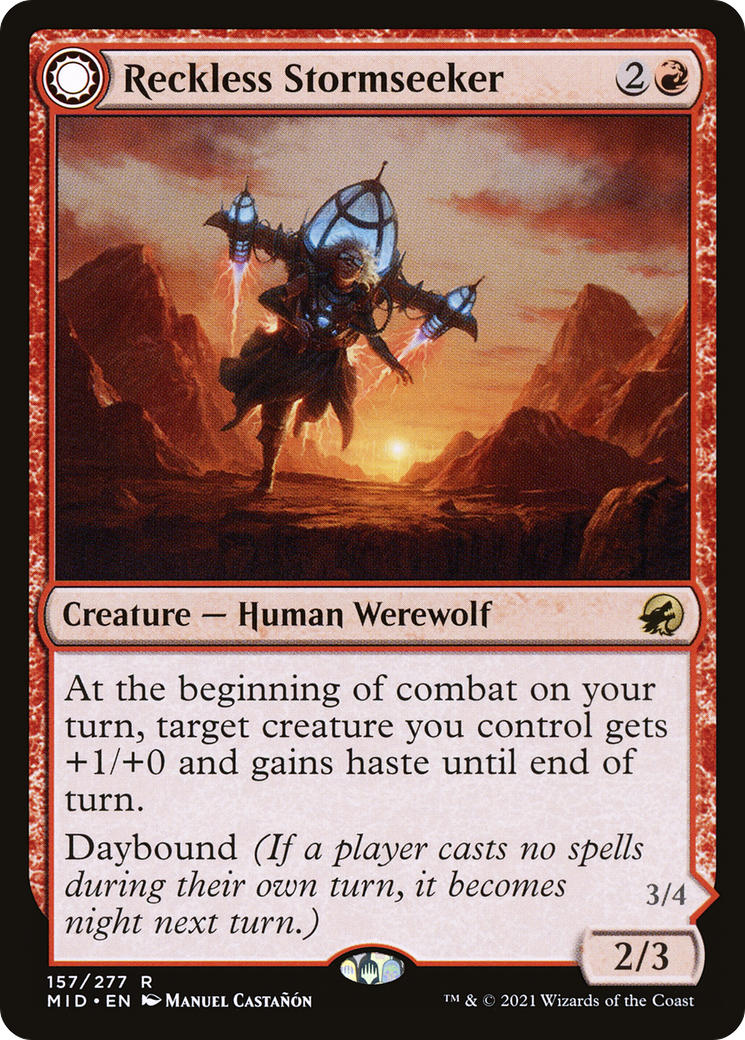 Reckless Stormseeker // Storm-Charged Slasher (MID-157)