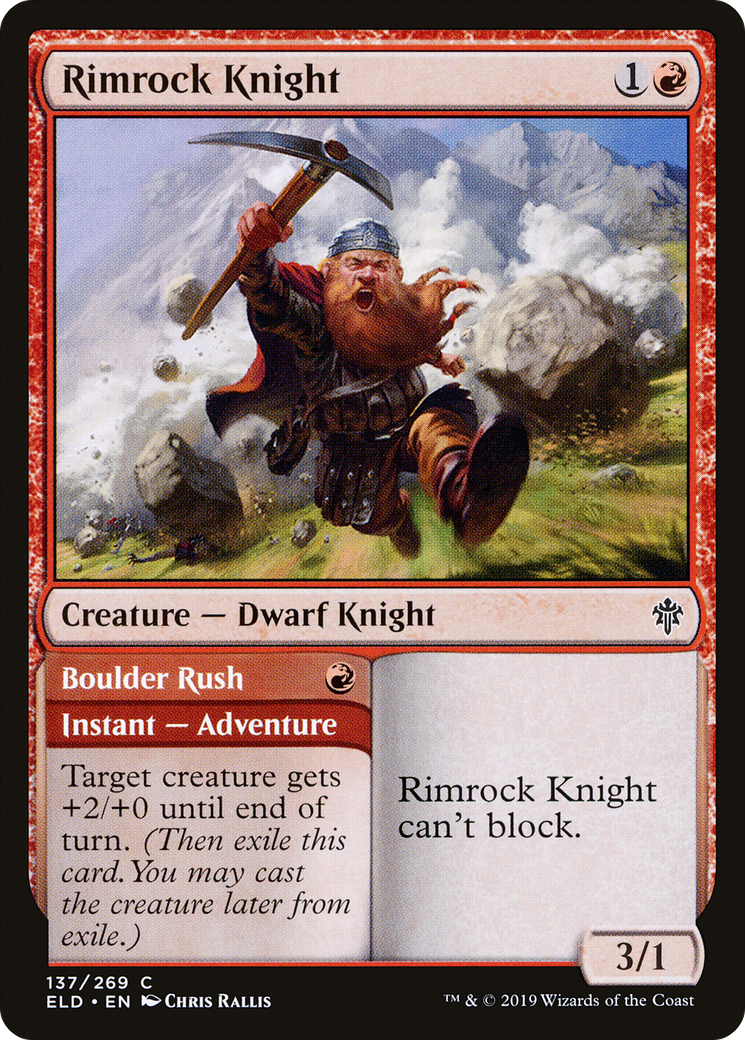 Rimrock Knight // Boulder Rush (ELD-137) (Foil)