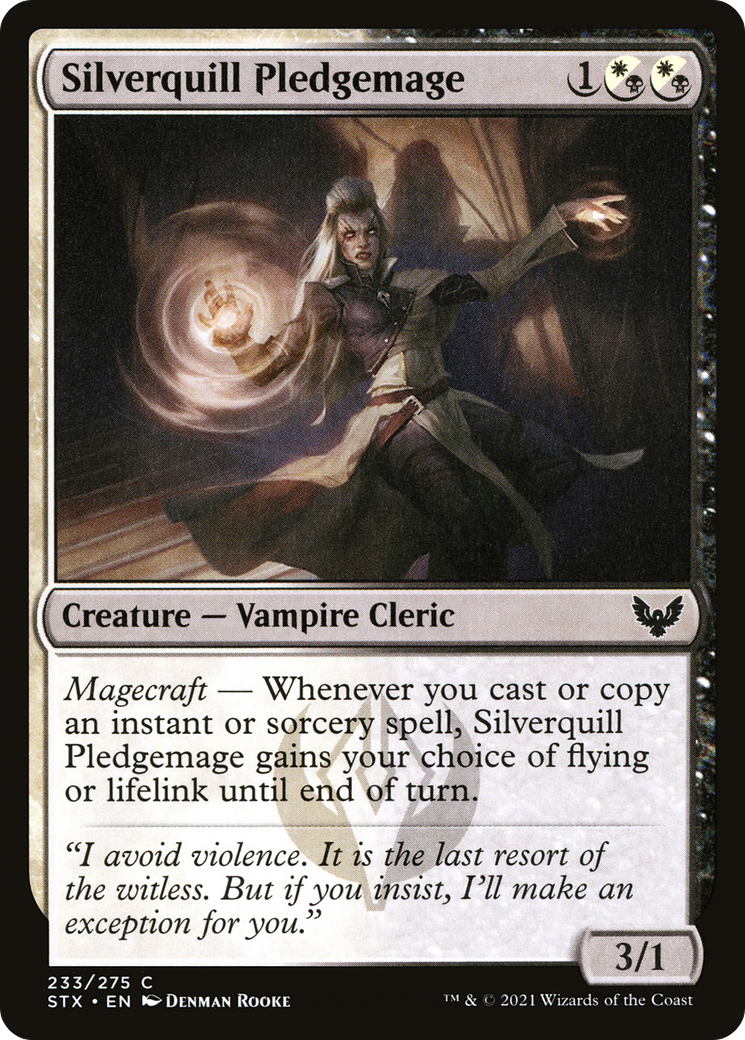 Silverquill Pledgemage (STX-233) (Foil)