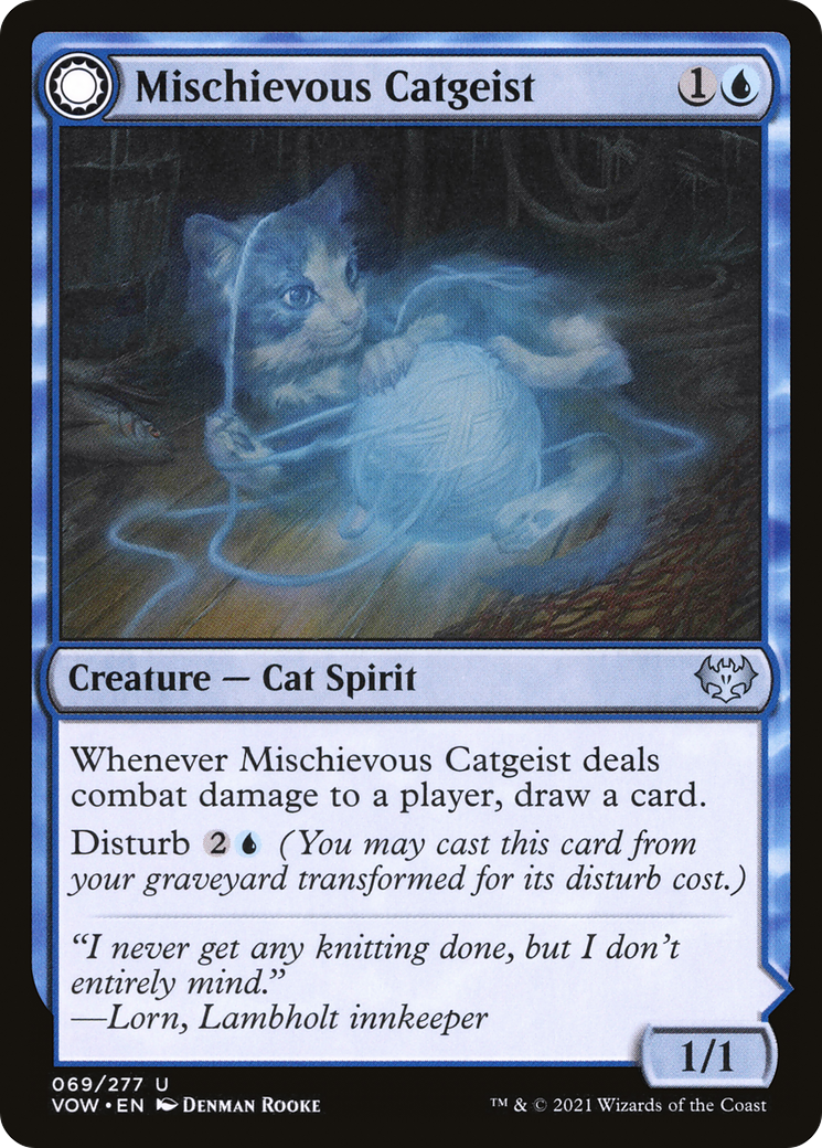 Mischievous Catgeist // Catlike Curiosity (VOW-069) (Foil)