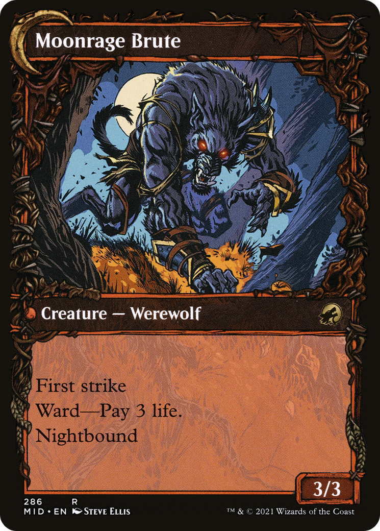 Brutal Cathar // Moonrage Brute (MID-286) (Showcase) (Foil)