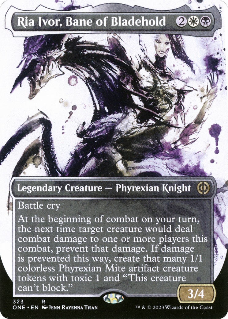 Ria Ivor, Bane of Bladehold (ONE-323) (Showcase) (Borderless) (Foil)