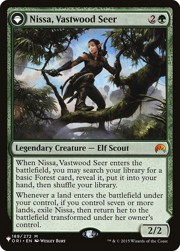 Nissa, Vastwood Seer // Nissa, Sage Animist (LIST-ORI-189)