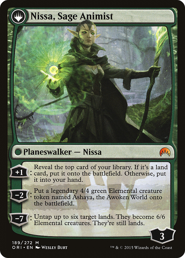 Nissa, Vastwood Seer // Nissa, Sage Animist (LIST-ORI-189)