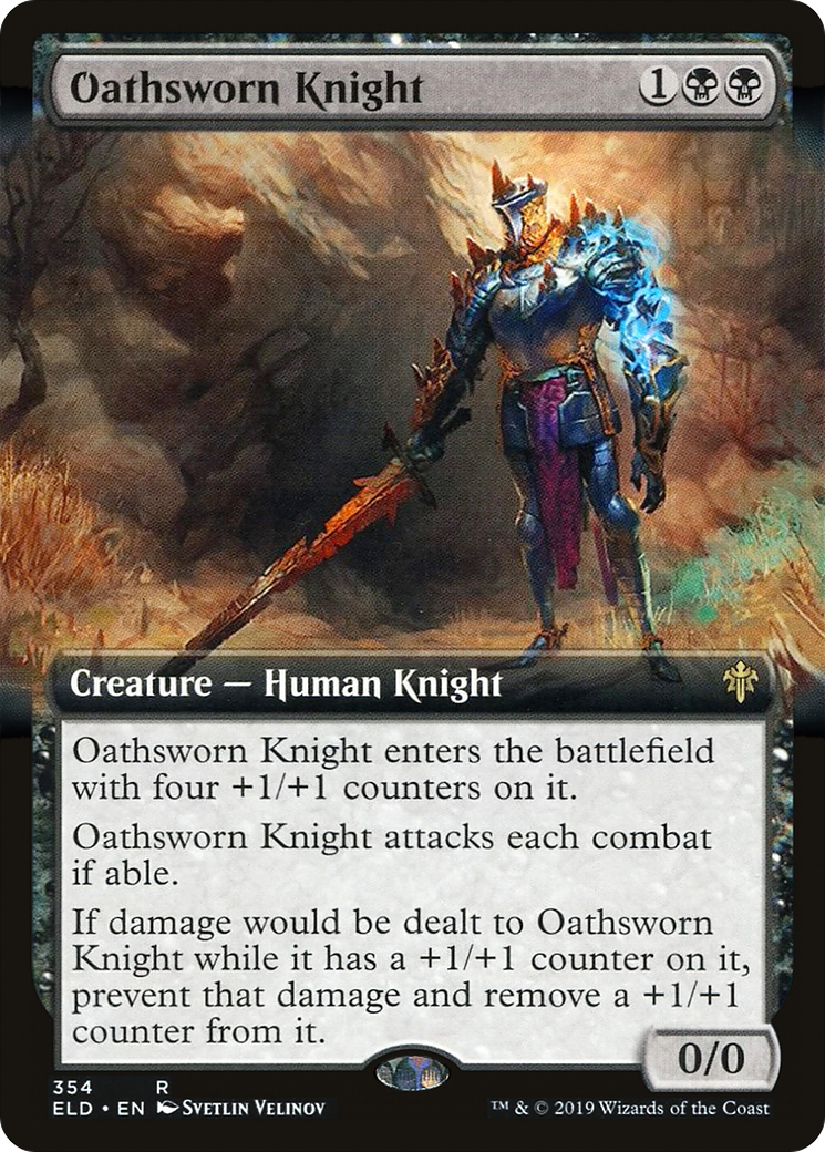 Oathsworn Knight (ELD-354) (Extended Art) (Foil)