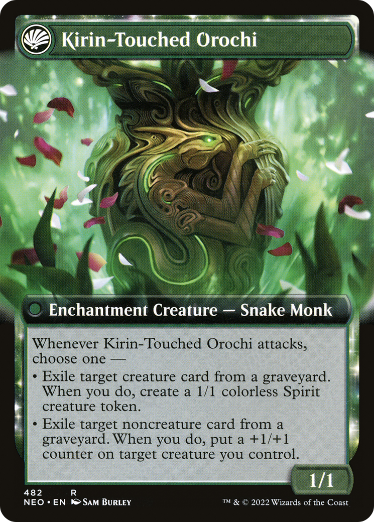 Teachings of the Kirin // Kirin-Touched Orochi (NEO-482) (Extended Art) (Foil)