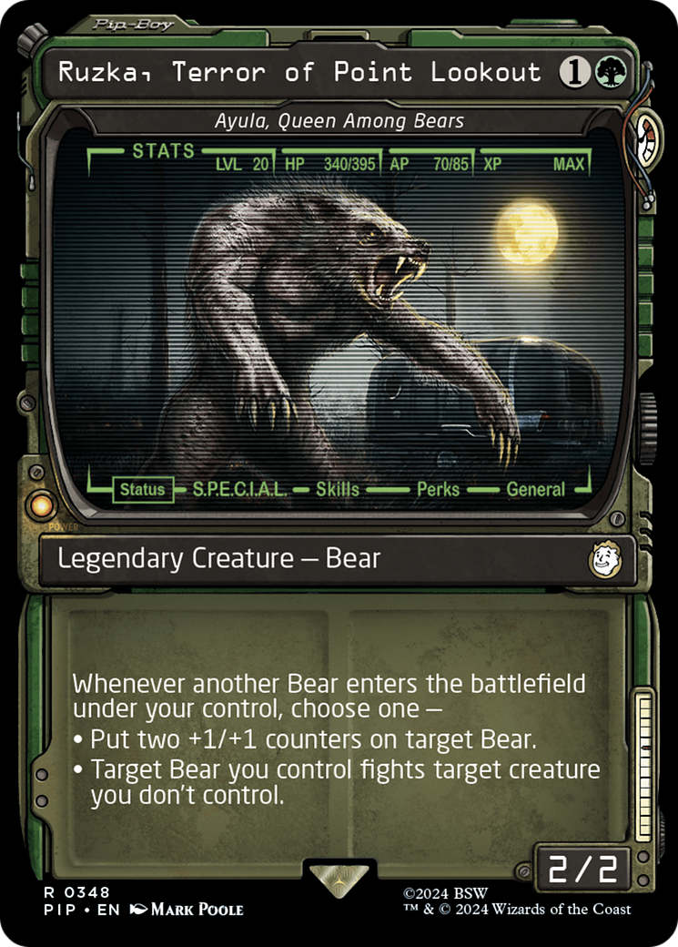 Ruzka, Terror of Point Lookout / Ayula, Queen Among Bears (PIP-348) (Showcase) (Foil)