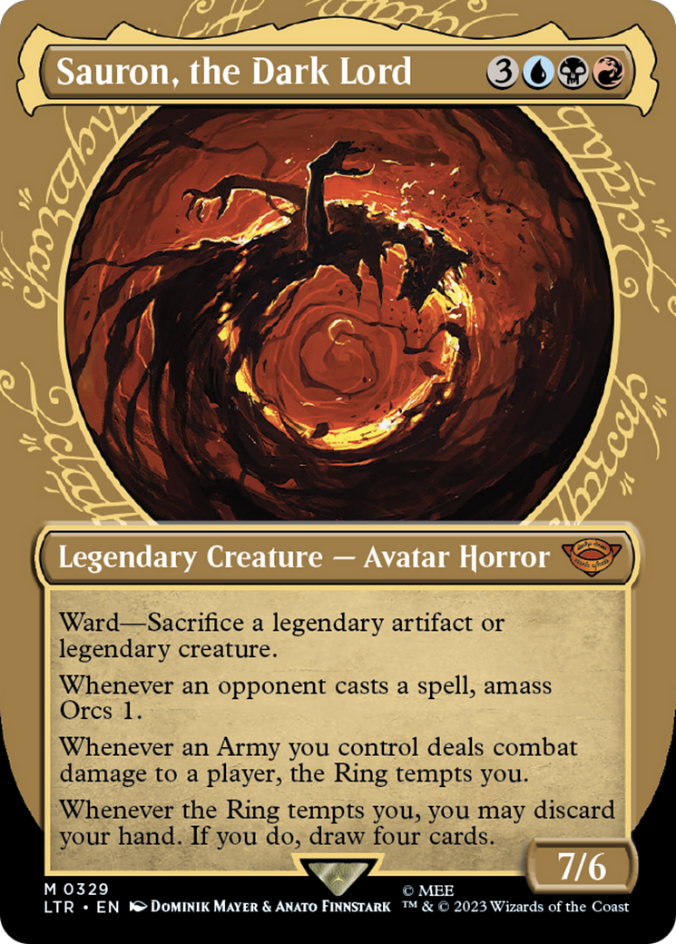 Sauron, the Dark Lord (LTR-329) (Showcase) (Borderless)