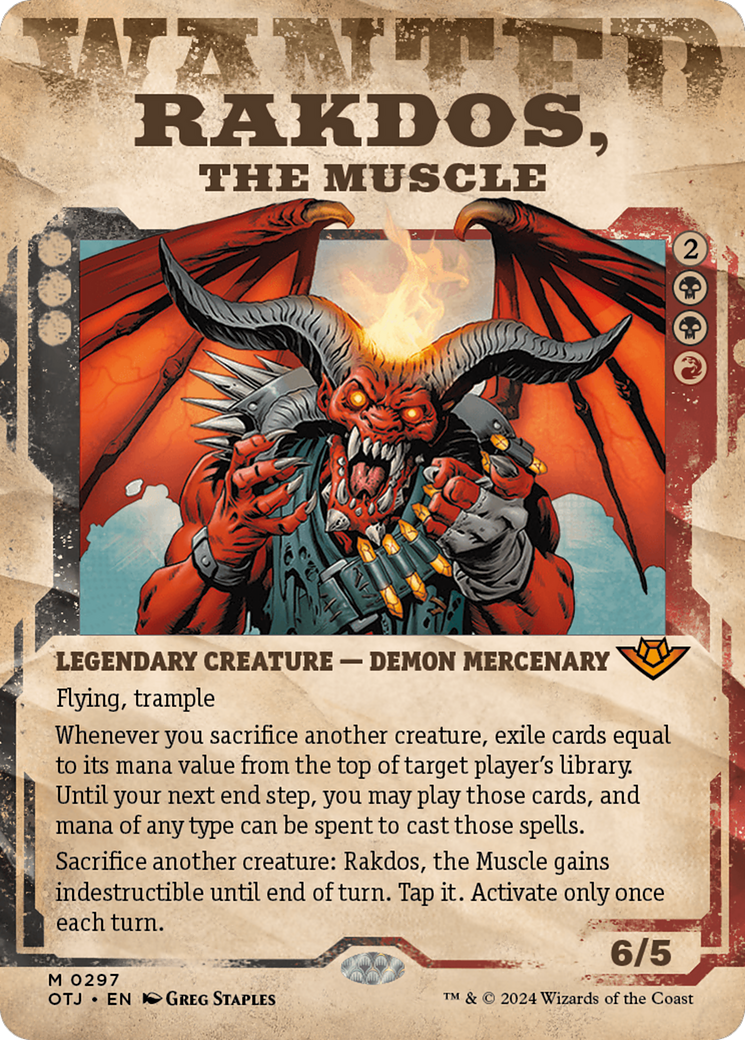 Rakdos, the Muscle (OTJ-297) (Showcase) (Borderless)