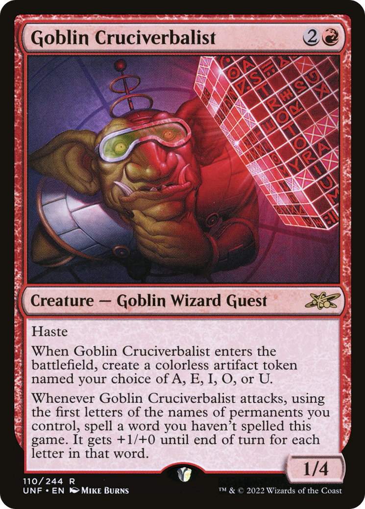 Goblin Cruciverbalist (UNF-110)