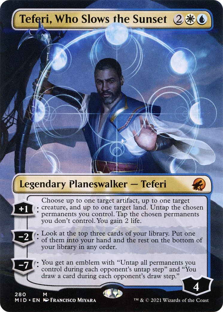 Teferi, Who Slows the Sunset (MID-280) (Borderless)