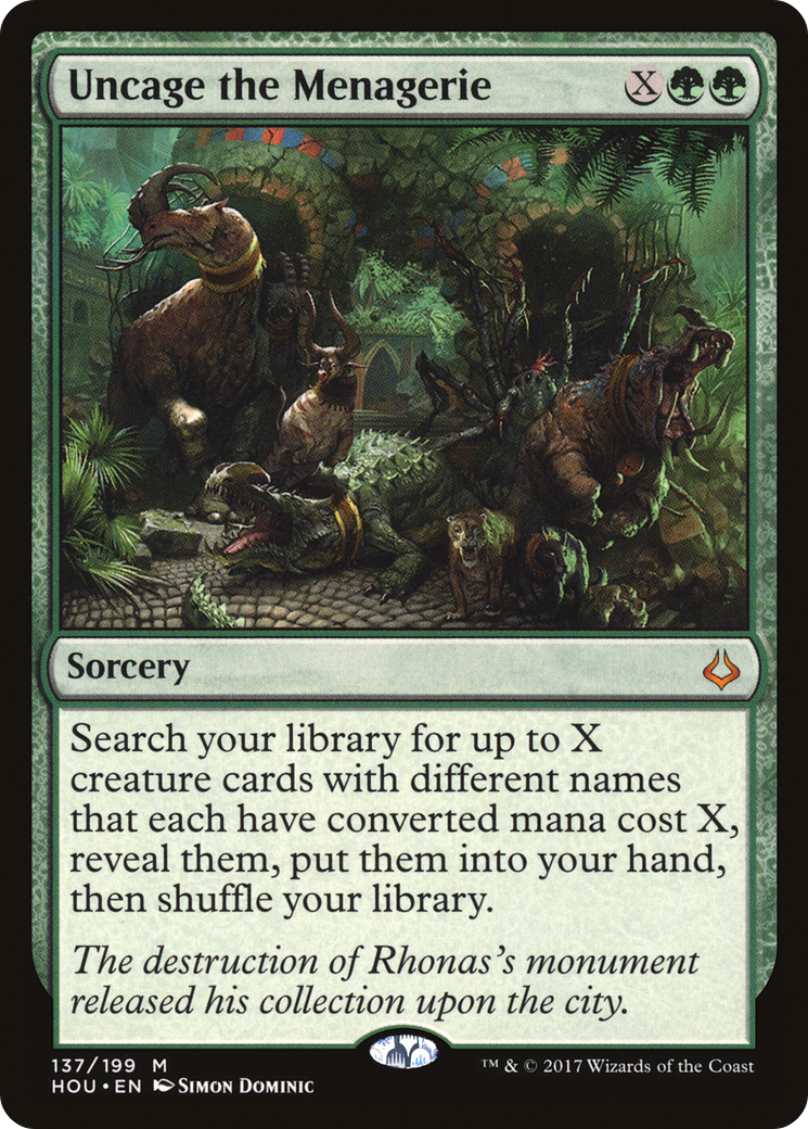 Uncage the Menagerie (HOU-137) (Foil)