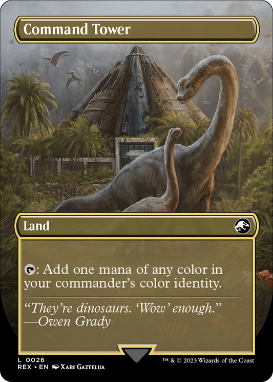 Command Tower // Command Tower (REX-026) (Borderless) (Foil)