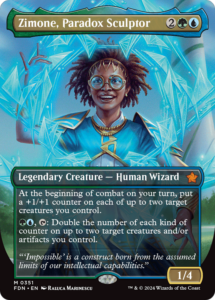 Zimone, Paradox Sculptor (FDN-351) (Borderless) (Foil)